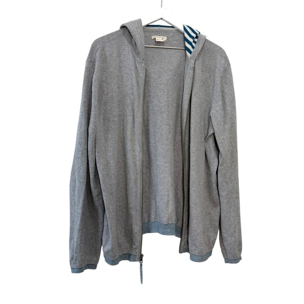 Carbon2Cobalt Gray Full Zip Hoodie 100% Cotton Sweatshirt Size Large - Picture 2 of 9